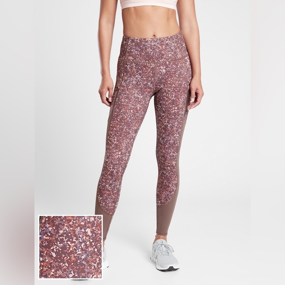 Athleta Rainier Printed Mesh Tight - Size L - Picture 2 of 6